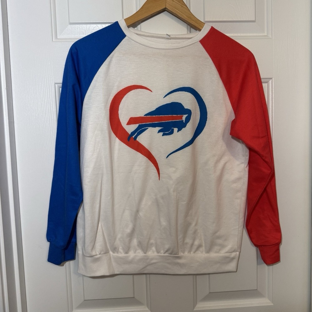 Buffalo Bills Woman's Crewneck Lightweight Sweatshirt‎ Adult Size Small